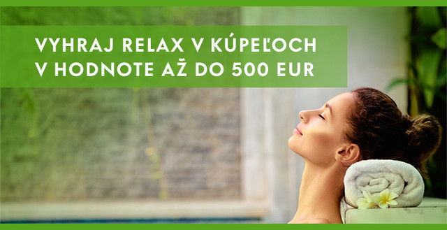 VYHRAJ RELAX V KÚPEĽOCH V HODNOTE AŽ DO 500 EUR